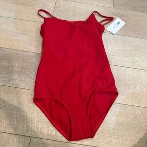 THEATRICALS CLASSWEAR WOMENS RED LEOTARD MEDIUM NEW